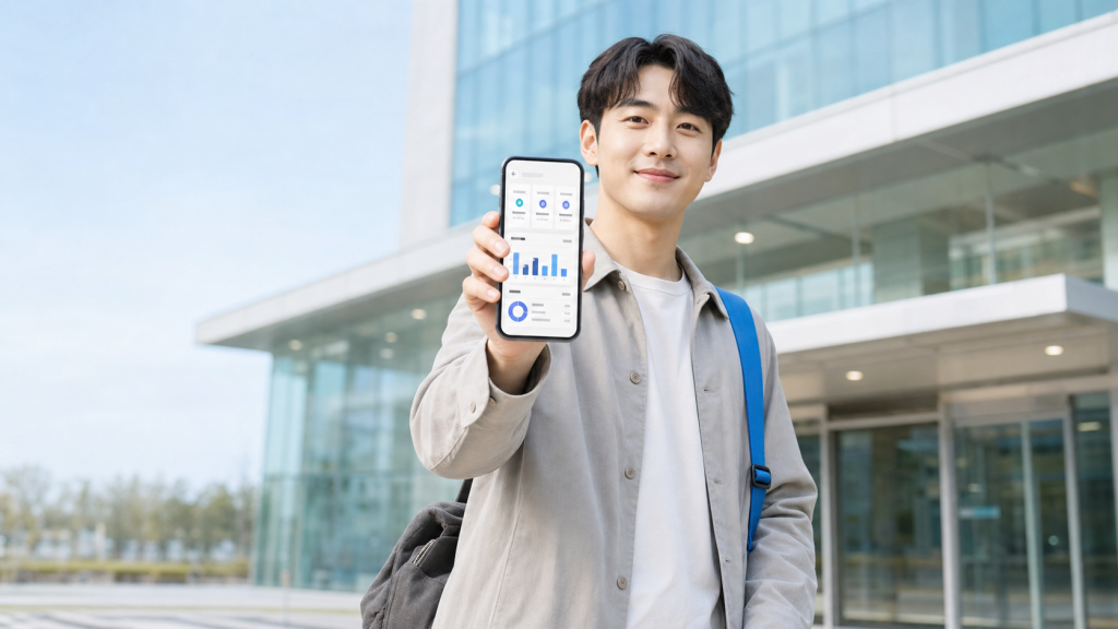 비급여 진료비 확인 후 안심하는 모습